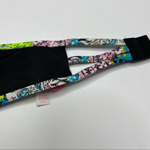 Victoria Secret Black & Neon Strapless Bikini Top - Picture 9 of 12